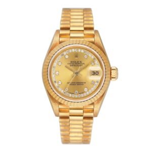 Rolex Datejust 69178 Diamond mostrador champagne Relógio Feminino