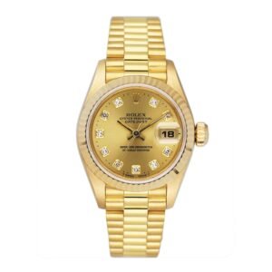 Rolex Datejust 69178 Diamond Dial Relógio Feminino Caixa e Documentos