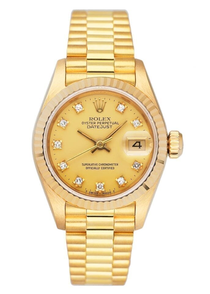 Rolex Datejust 69178 ouro amarelo Relógio Feminino Caixa e Documentos