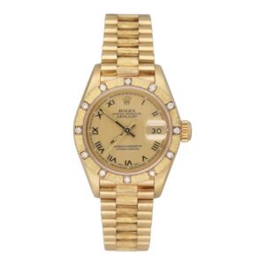 Rolex Datejust 69288 Diamond mostrador champagne Relógio Feminino Caixa e Documentos