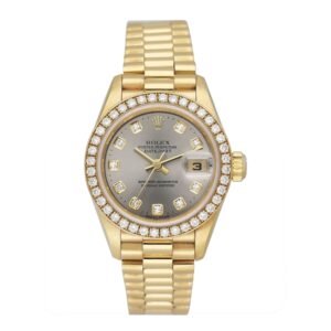 Rolex Datejust 79138 Diamond mostrador prata Relógio Feminino