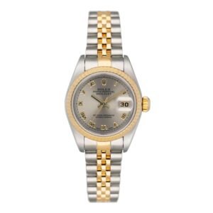Rolex Datejust 79173 mostrador prata Relógio Feminino