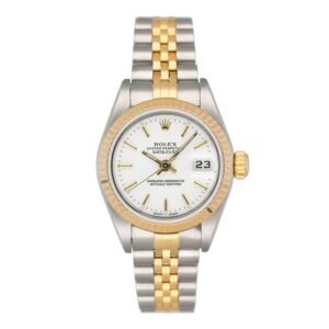 Rolex Datejust 79173 mostrador branco Relógio Feminino Caixa e Documentos