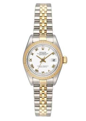 Rolex Datejust 79173 mostrador branco Relógio Feminino Caixa e Documentos