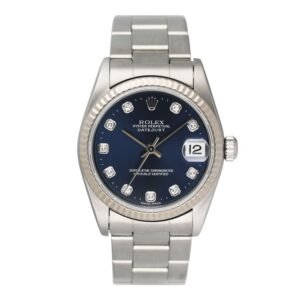 Rolex Datejust Midsize 78274 mostrador azul Relógio Feminino