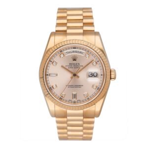 Rolex Day Date 118235 Diamond Pink Dial 18k ouro rosa Relógio Masculino