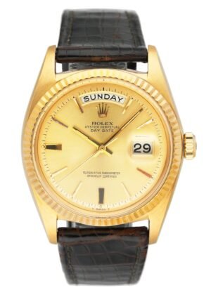 Rolex Day Date 1803 mostrador champagne 18k ouro amarelo Relógio Masculino