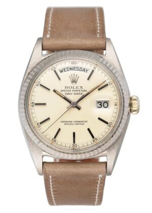 Rolex Day-Date 1803 mostrador prata Relógio Masculino