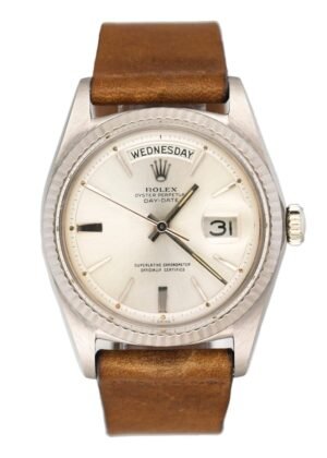 Rolex Day-Date 1803 mostrador prata Relógio Masculino