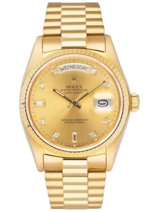 Rolex Day Date 18038 Diamond Dial Relógio Masculino Box