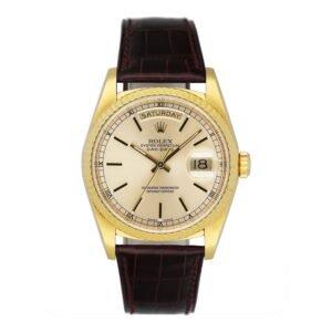 Rolex Day Date 18238 mostrador champagne Relógio Masculino