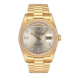 Rolex Day Date 18238 mostrador champagne Relógio Masculino