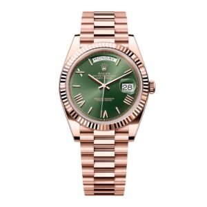 Rolex Day-Date 228235 Green Dial Relógio Masculino Caixa e Documentos