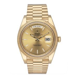 Rolex Day-Date 228238 mostrador champagne Relógio Masculino Caixa e Documentos