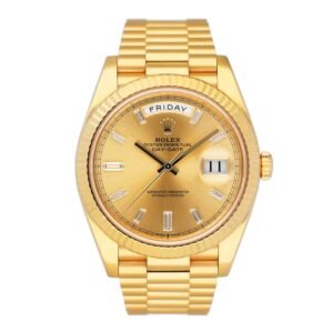 Rolex Day-Date 228238 Diamond mostrador champagne Relógio Masculino Caixa e Documentos
