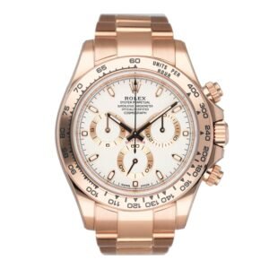 Rolex Daytona 116505 Ivory mostrador branco 18k ouro rosa Relógio Masculino Caixa e Documentos