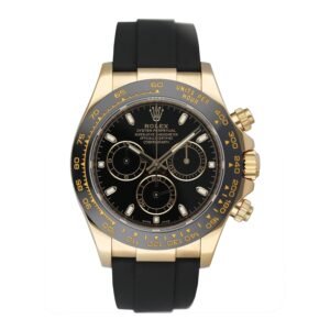 Rolex Daytona 116518LN mostrador preto Relógio Masculino Caixa e Documentos