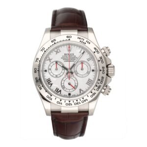 Rolex Daytona 116519 Meteorite Dial 18k ouro branco Relógio Masculino Caixa e Documentos