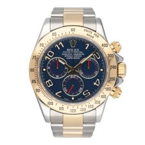 Rolex Daytona 116523 Blue Racing Dial Two-Tone Relógio Masculino