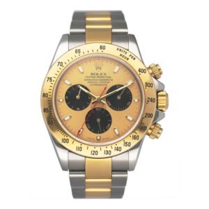 Rolex Daytona 116523 mostrador champagne Two-Tone Relógio Masculino