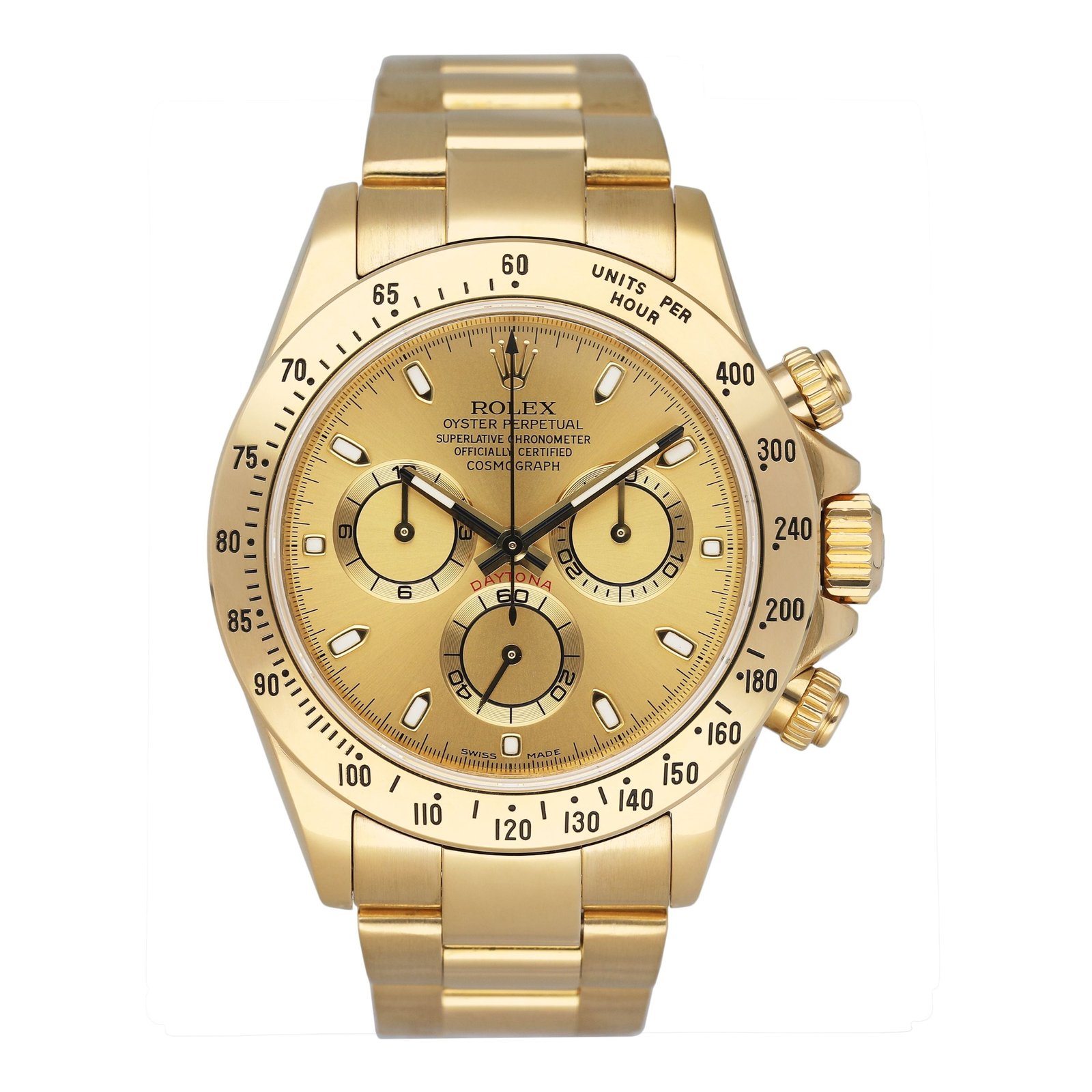 Rolex Daytona 116528 mostrador champagne Relógio Masculino Caixa e Documentos
