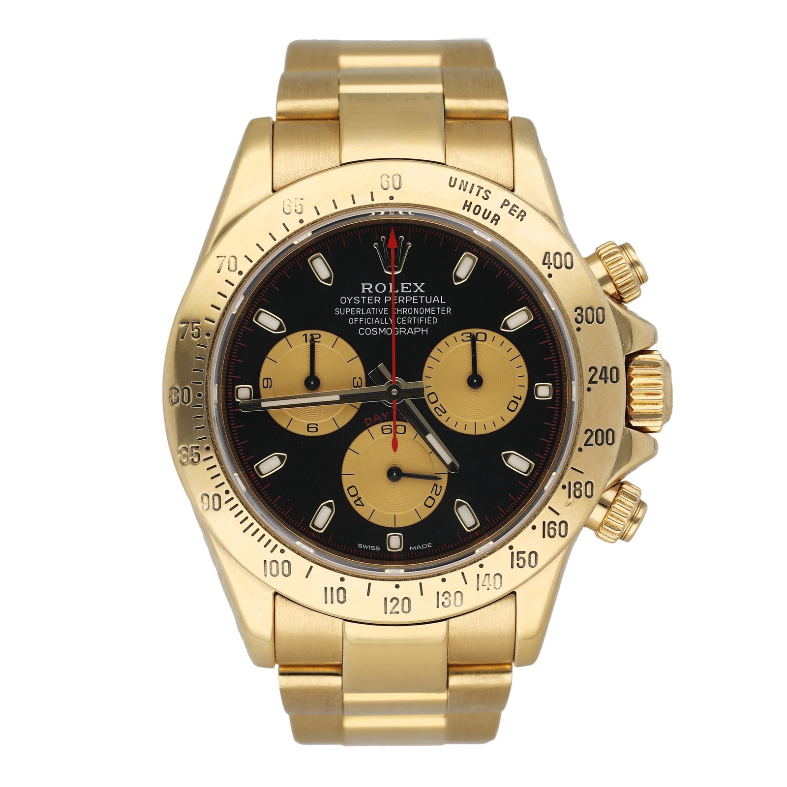 Rolex Daytona 116528 mostrador preto Relógio Masculino