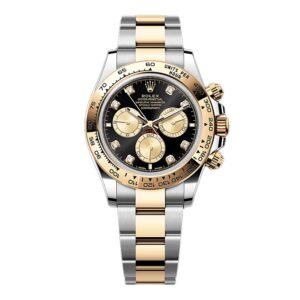 Rolex Daytona 126503 Diamond mostrador preto Relógio Masculino Caixa e Documentos
