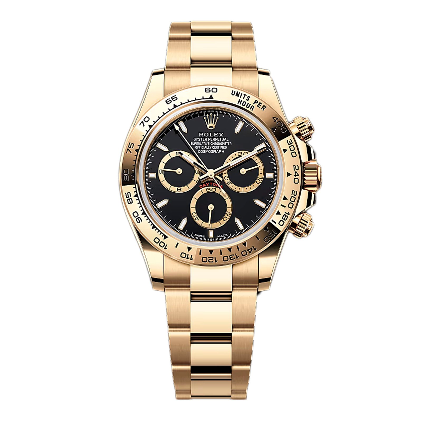 Rolex Daytona 126508 mostrador preto Relógio Masculino Caixa e Documentos