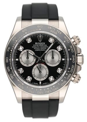 Rolex Daytona 126519LN Diamond mostrador preto Relógio Masculino Caixa e Documentos
