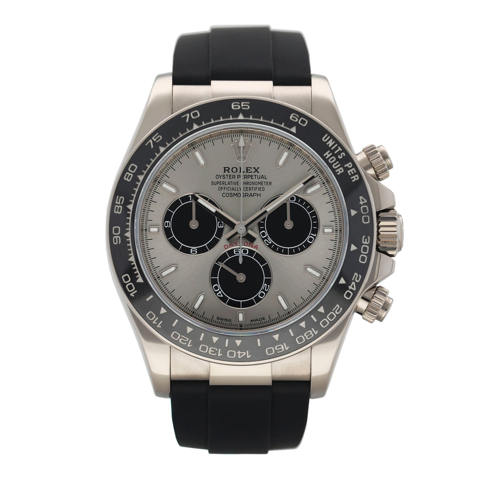 Rolex Daytona 126519LN mostrador prata Relógio Masculino Caixa e Documentos
