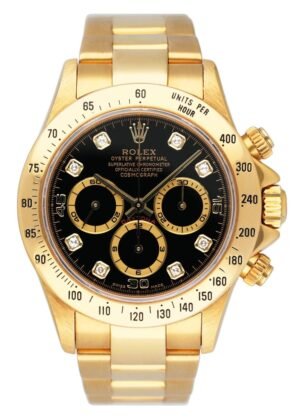 Rolex Daytona 16528 Zenith Black Diamond Dial Relógio Masculino