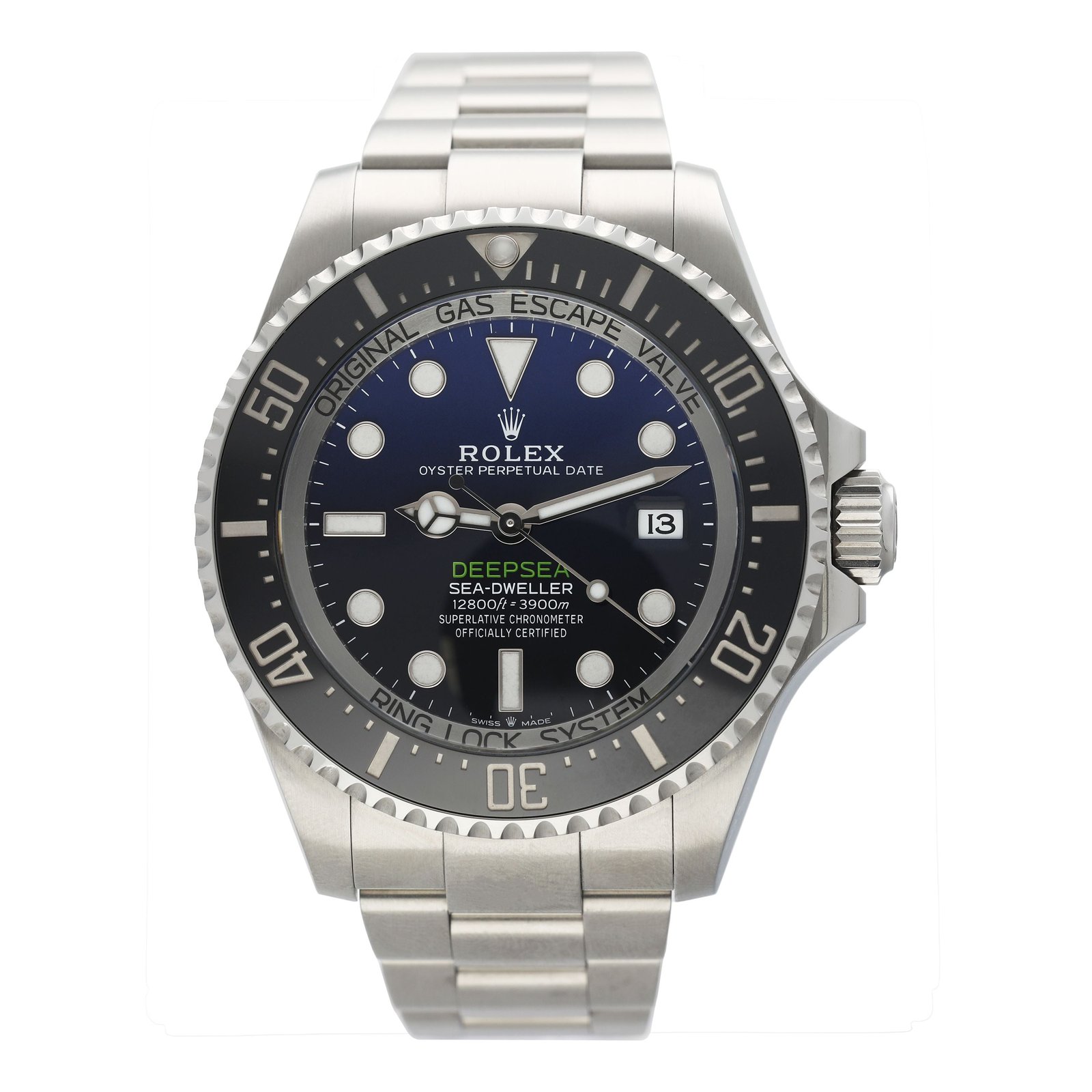 Rolex Deepsea 136660 mostrador azul Relógio Masculino Caixa e Documentos