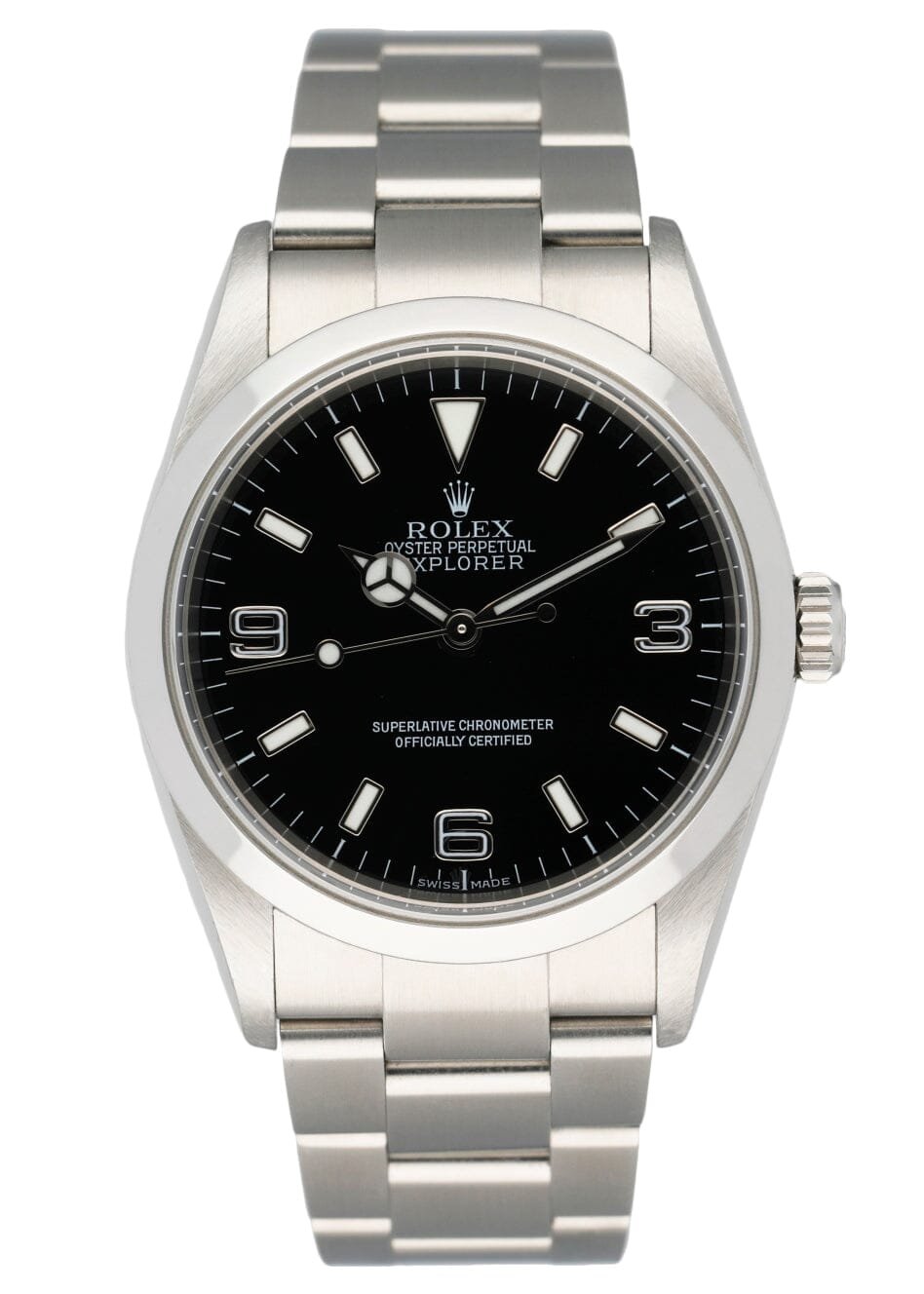 Rolex Explorer 114270 mostrador preto aço inoxidável Relógio Masculino