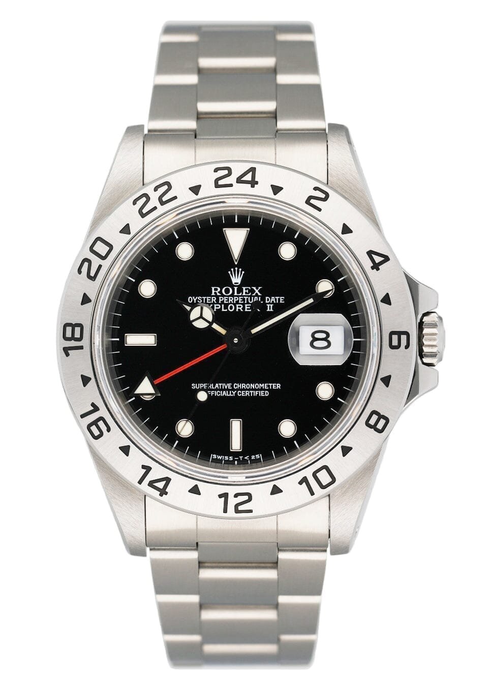 Rolex Explorer II 16570 mostrador preto Relógio Masculino