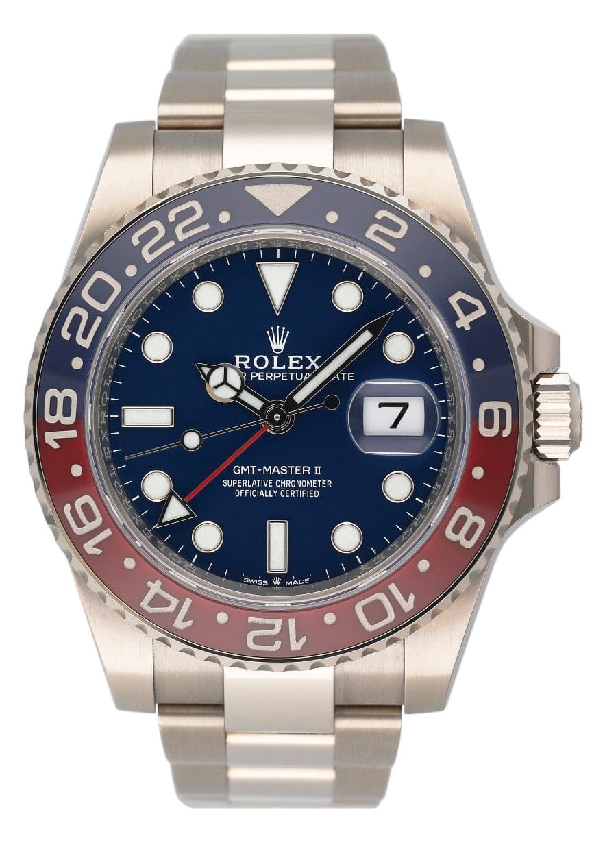 Rolex GMT Master 126719 mostrador azul "Pepsi" Relógio Masculino Caixa e Documentos