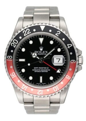 Rolex GMT Master II 16710 "Coke" Bezel Relógio Masculino Caixa e Documentos