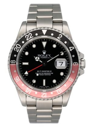 Rolex GMT Master II 16710 "Coke" Bezel Relógio Masculino Caixa e Documentos