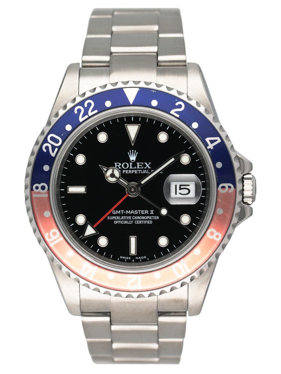 Rolex GMT Master II 16710 Pepsi Bezel Relógio Masculino