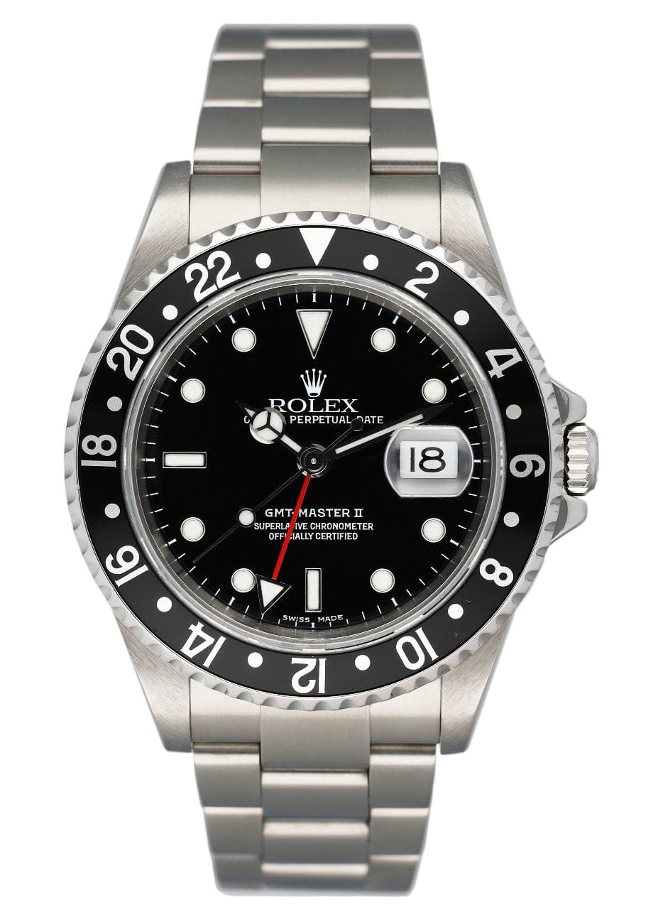 Rolex GMT Master II 16710 aço inoxidável Relógio Masculino Caixa e Documentos