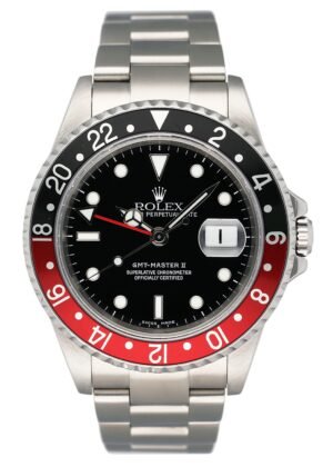 Rolex GMT-Master II 16710T "Coke" Relógio Masculino Caixa e Documentos
