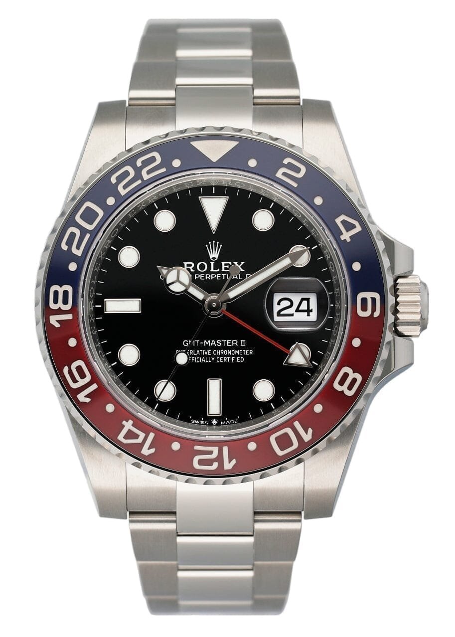 Rolex GMT-MASTER ll 126710BLRO "Pepsi" Bezel Relógio Masculino Caixa e Documentos