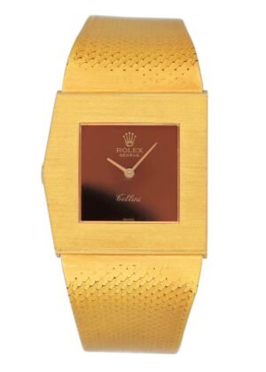 Rolex King Midas Cellini Red Dial ouro amarelo Relógio Feminino