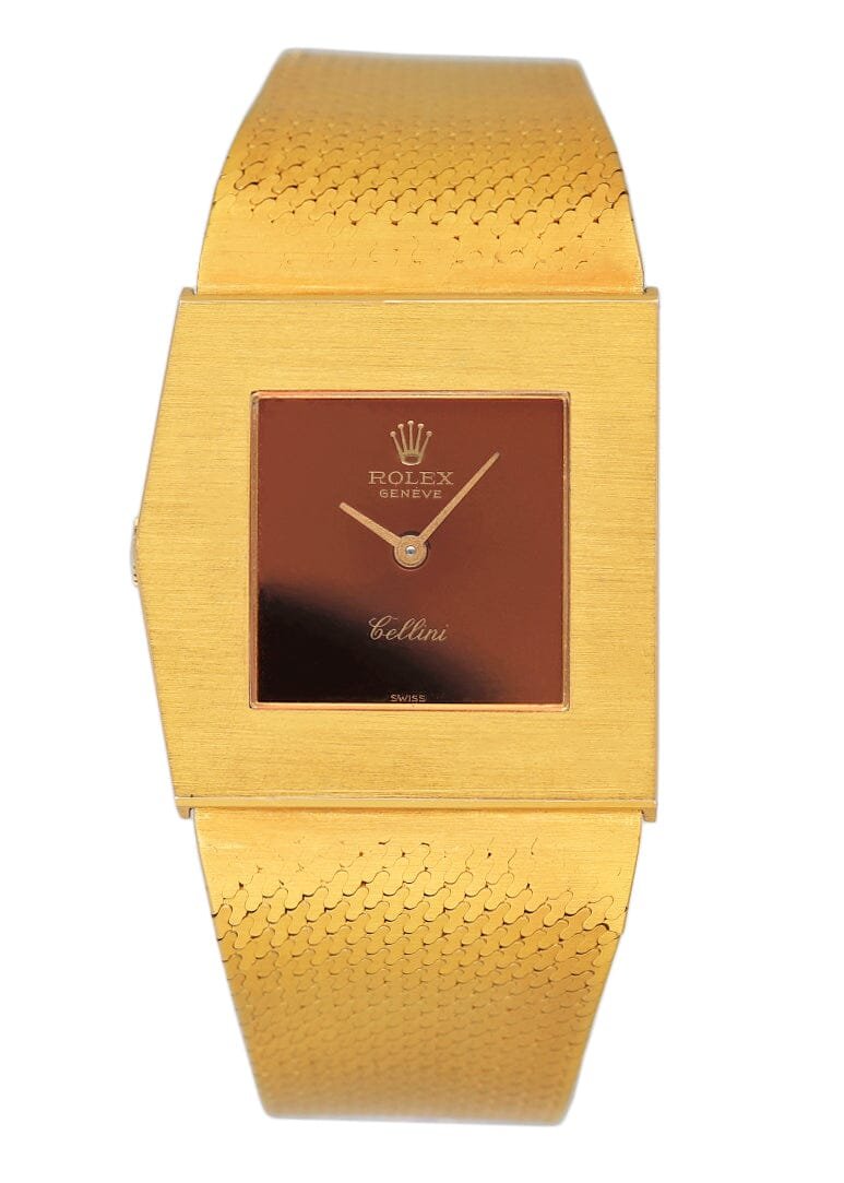 Rolex King Midas Cellini Red Dial ouro amarelo Relógio Feminino