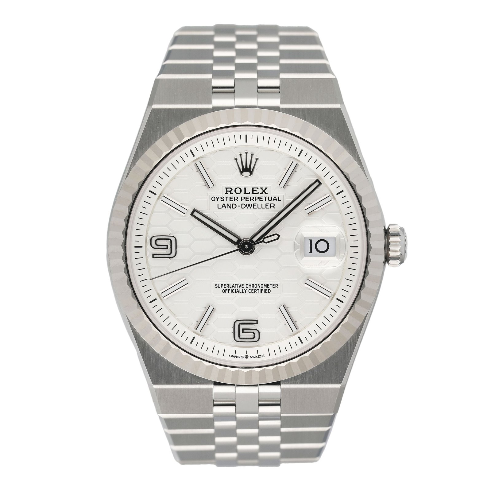 Rolex Land-Dweller 127334 aço inoxidável Relógio Masculino Caixa e Documentos