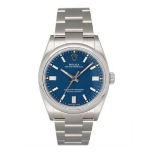 Rolex Oyster Perpetual 126000 Med mostrador azul Relógio Masculino Caixa e Documentos