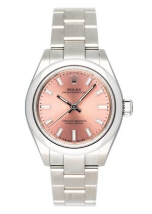 Rolex Oyster Perpetual 276200 Pink Dial Relógio Feminino Caixa e Documentos