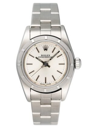 Rolex Oyster Perpetual 76030 mostrador prata Relógio Feminino