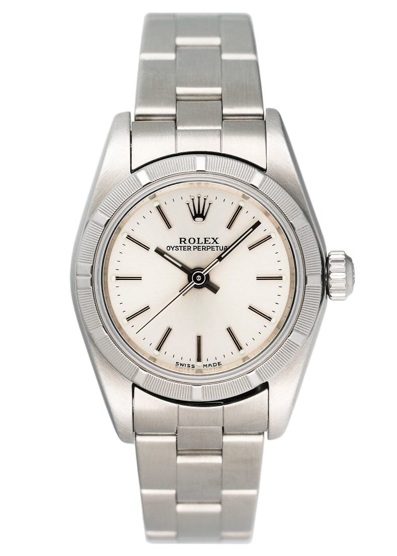 Rolex Oyster Perpetual 76030 mostrador prata Relógio Feminino