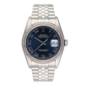 Rolex Oyster Perpetual Datejust 16234 mostrador azul Relógio Masculino