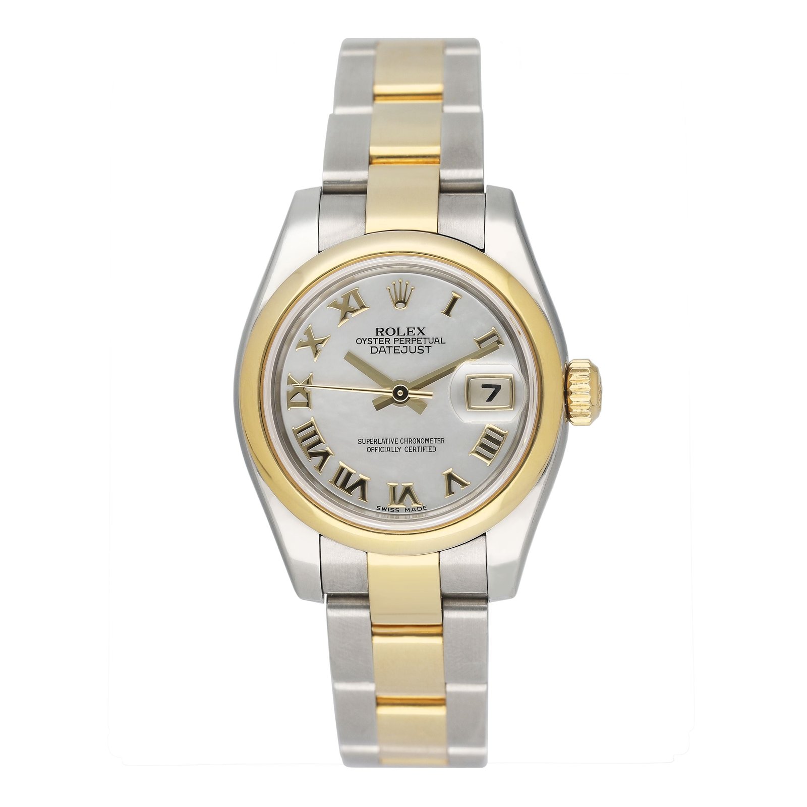 Rolex Oyster Perpetual Datejust 179163 MOP Relógio Feminino Caixa e Documentos